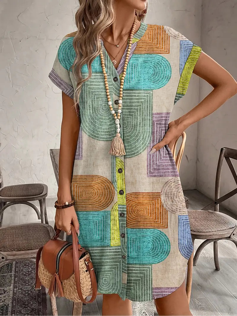 Elle | Summer boho shirt dress