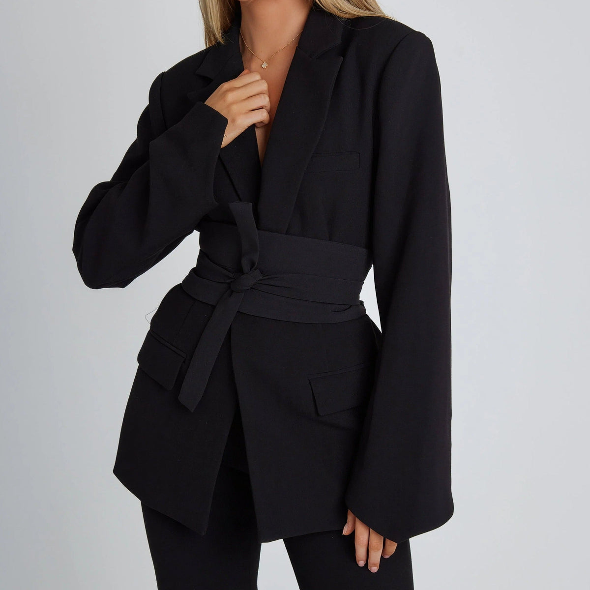 EVA™ | Blazer With Waist Belt