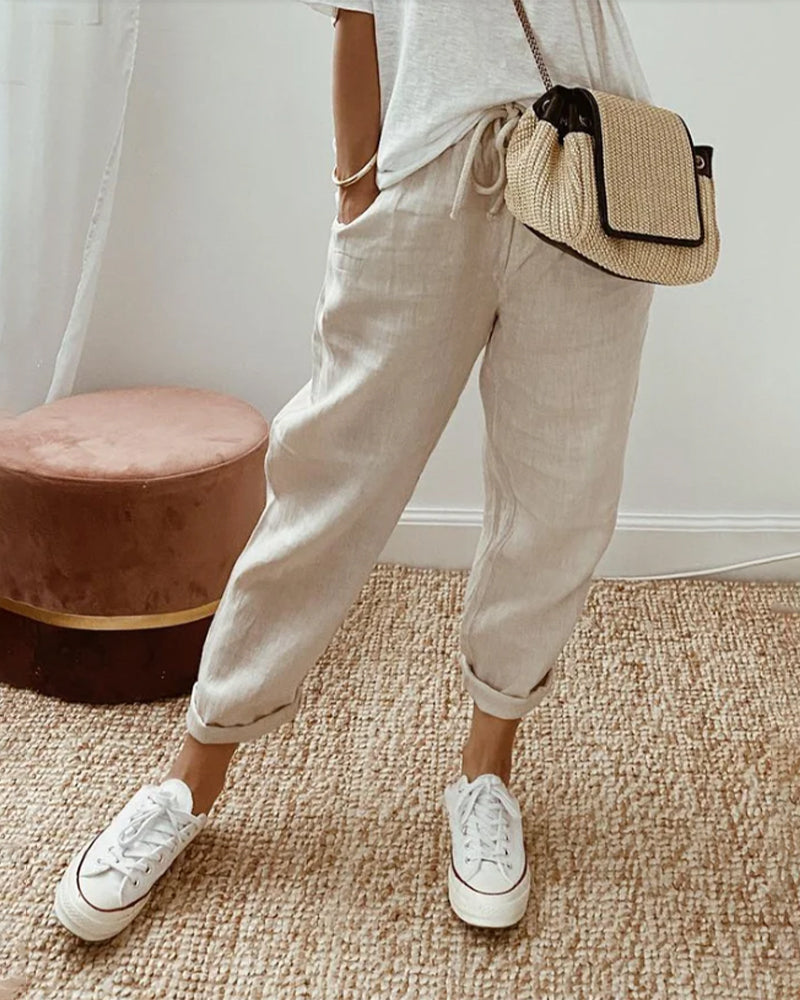 Elle | Casual linen trousers