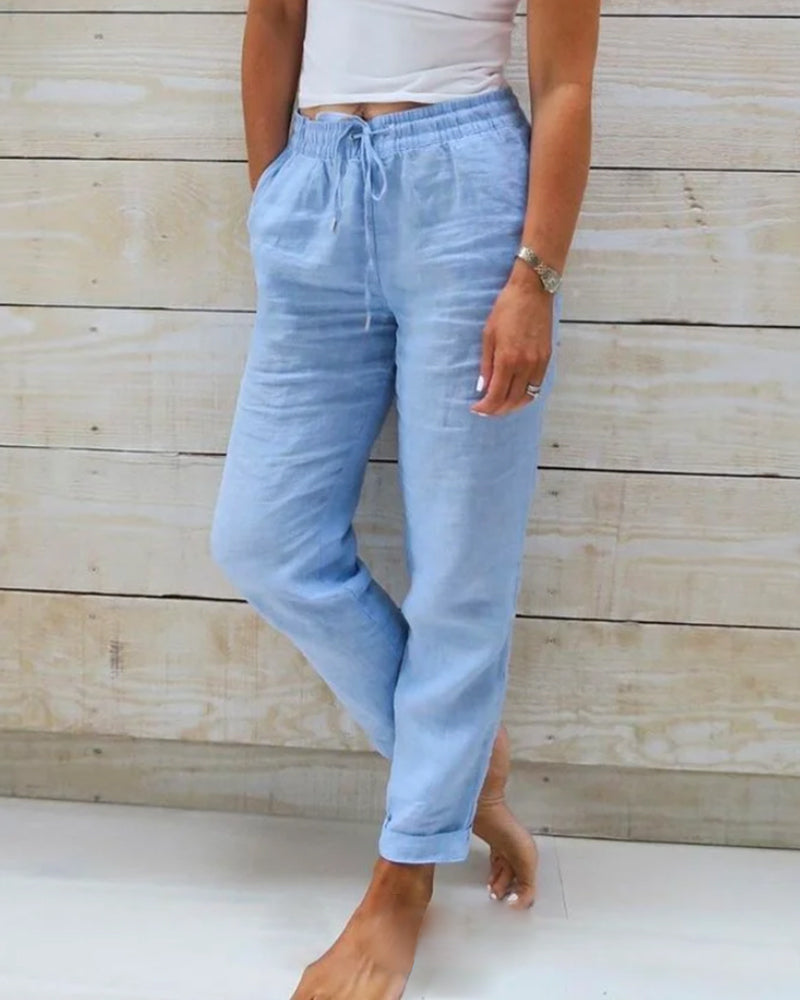 Elle | Comfortable linen trousers