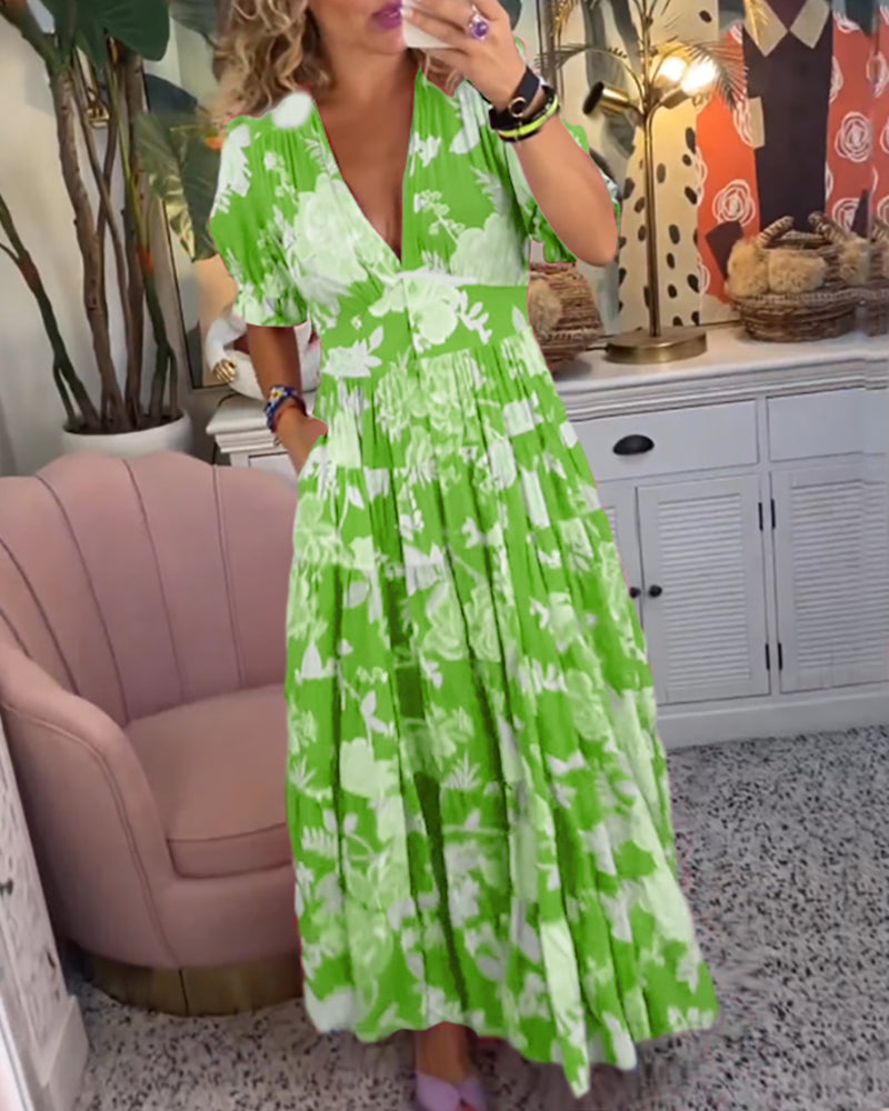 Elle | Flower dress with pockets