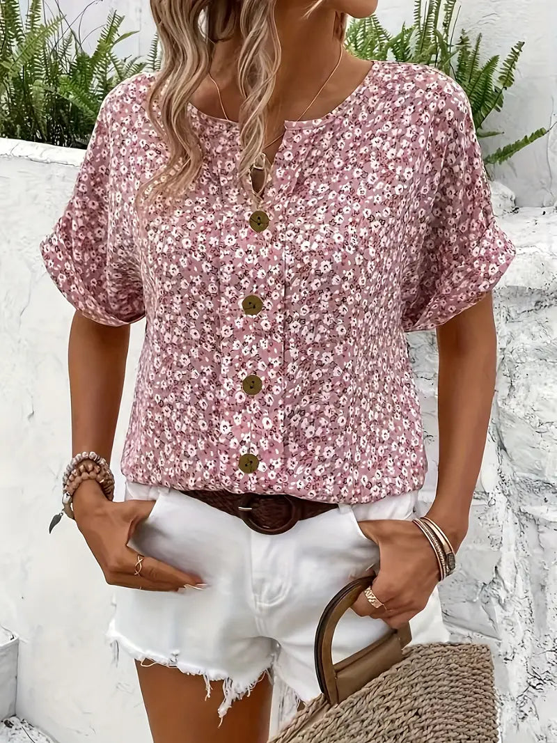 Elle | Blouse with flowers