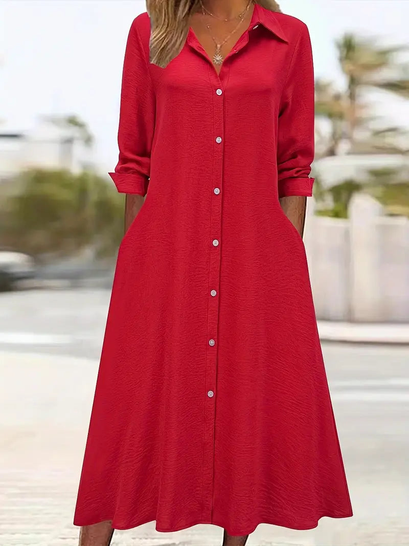 Elle | Figure flattering shirt dress