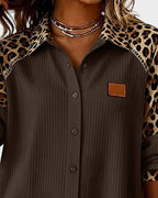 Jackie™ Leopard Print Button-Down Shirt