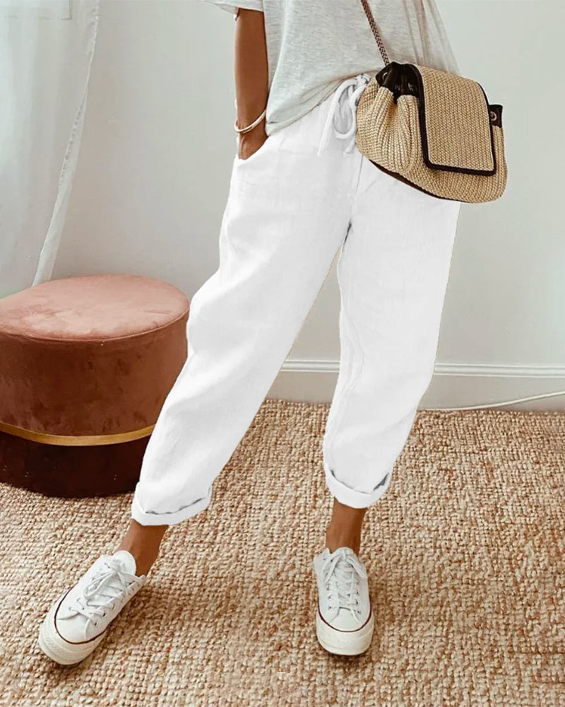 Elle | Casual linen trousers