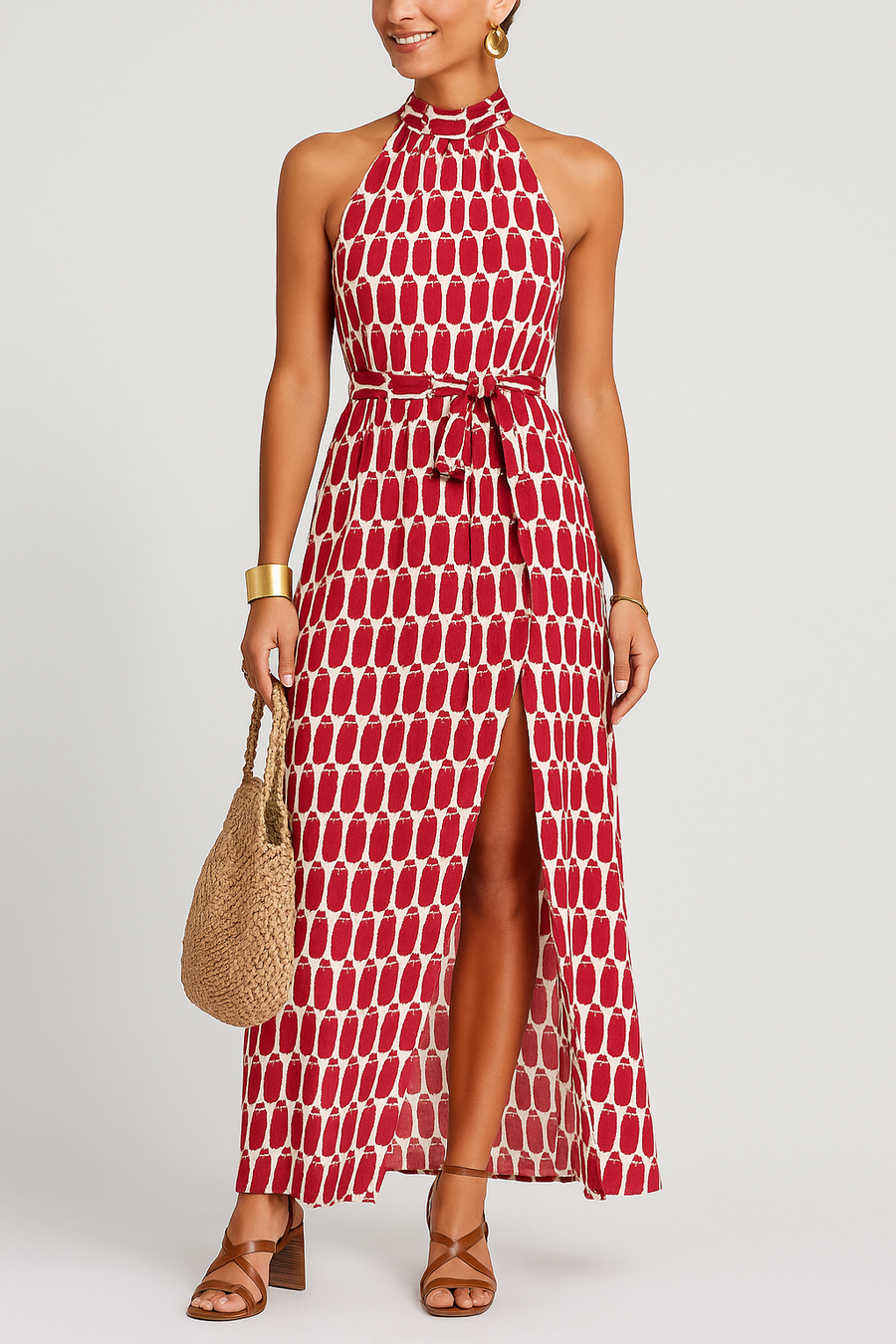Elle | Sunset halter neck dress