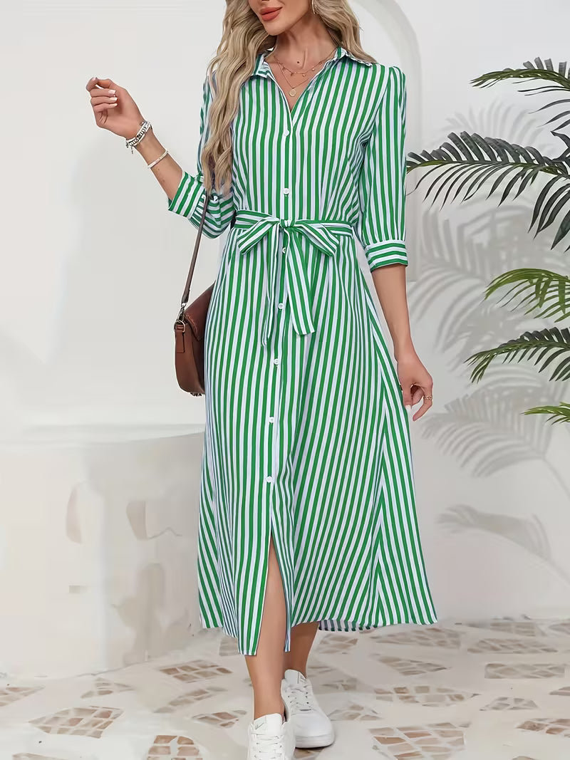 Elle | Chic shirt dress with belt