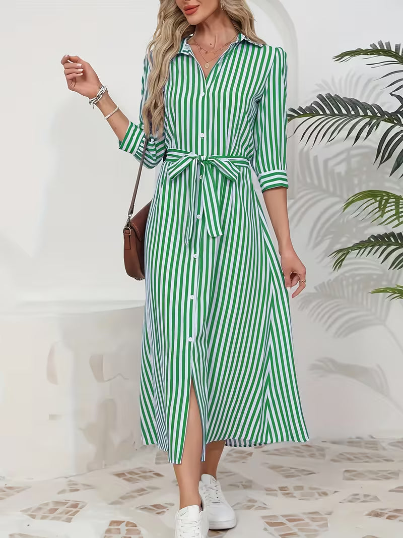 Elle | Chic shirt dress with belt