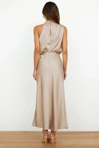 Elle | Off-shoulder satin dress