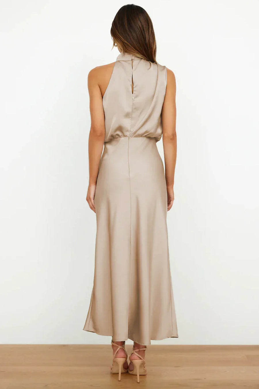 Elle | Off-shoulder satin dress