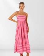 Elle | Striped sunset dress