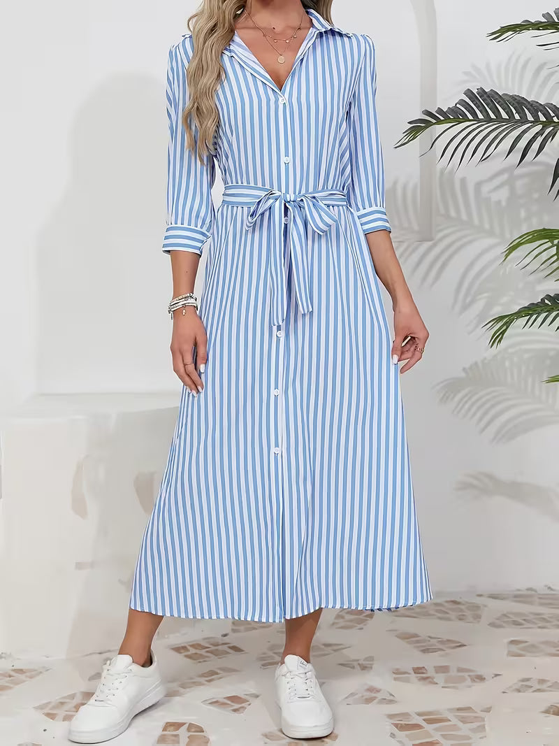 Elle | Chic shirt dress with belt