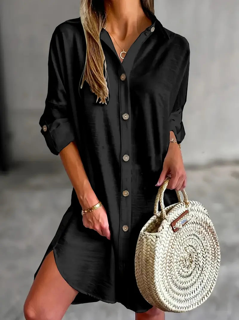 Elle | Chic short shirt dress