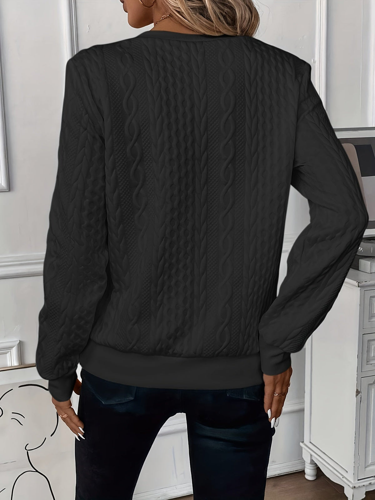 Karen™ | Classic Cable Zip Sweater