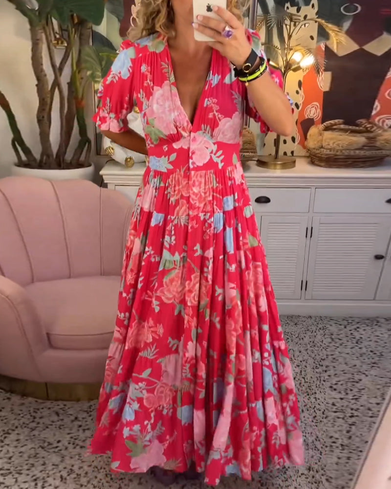 Elle | Flower dress with pockets