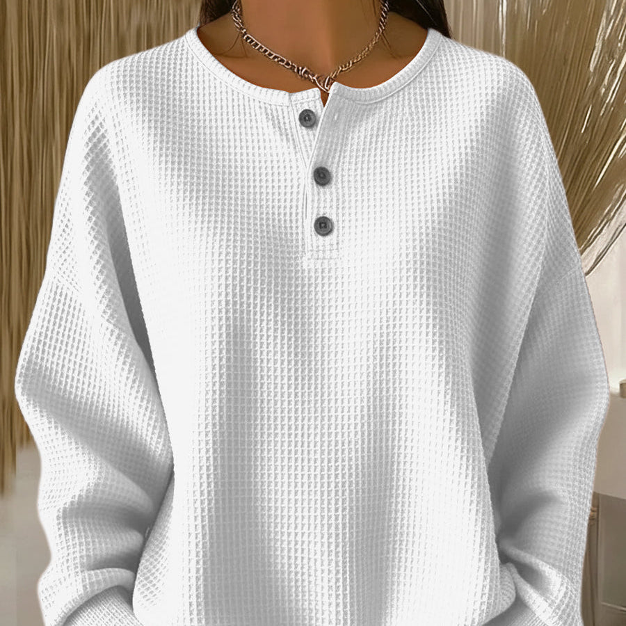 LEAH™  | Stylish Button Sweater
