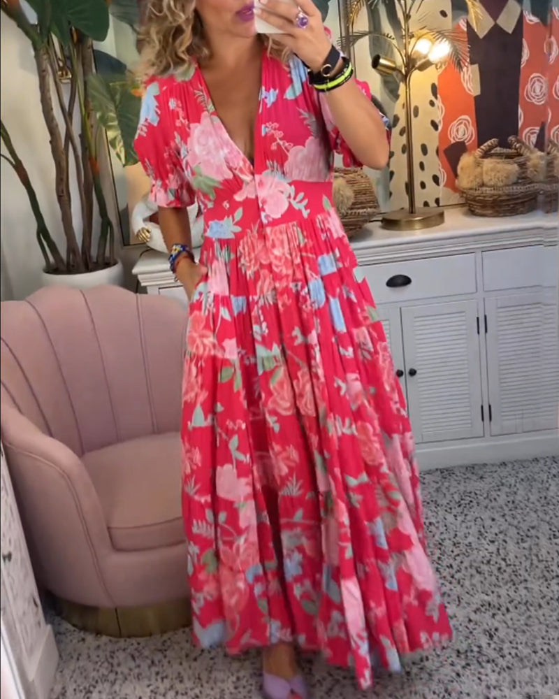 Elle | Flower dress with pockets