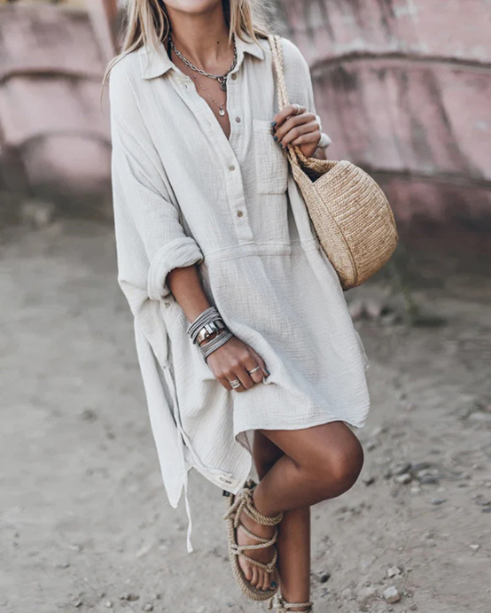 Elle | Chic boho shirt dress