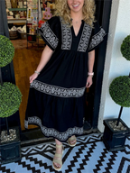 Elle | Flowing boho dress with V-neck