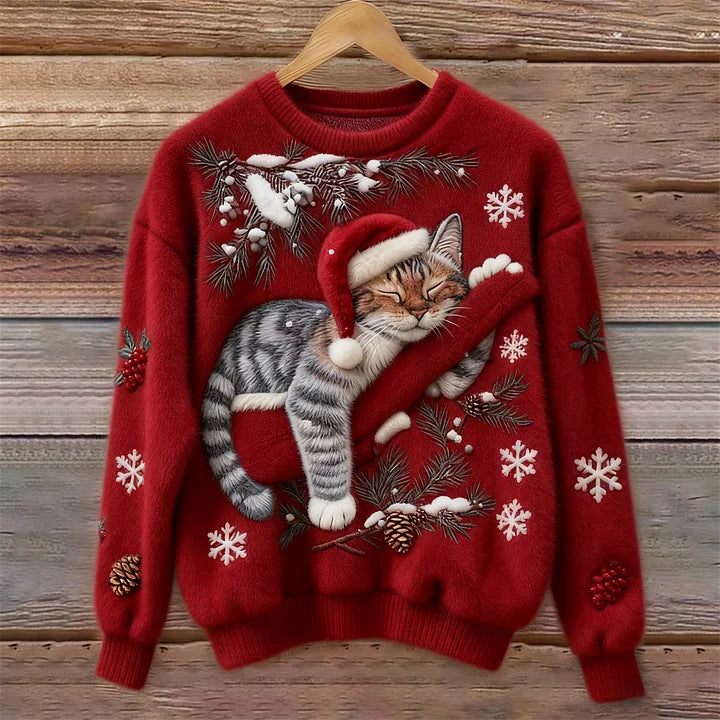 Noemie™ | Holiday Cat Plush Sweater