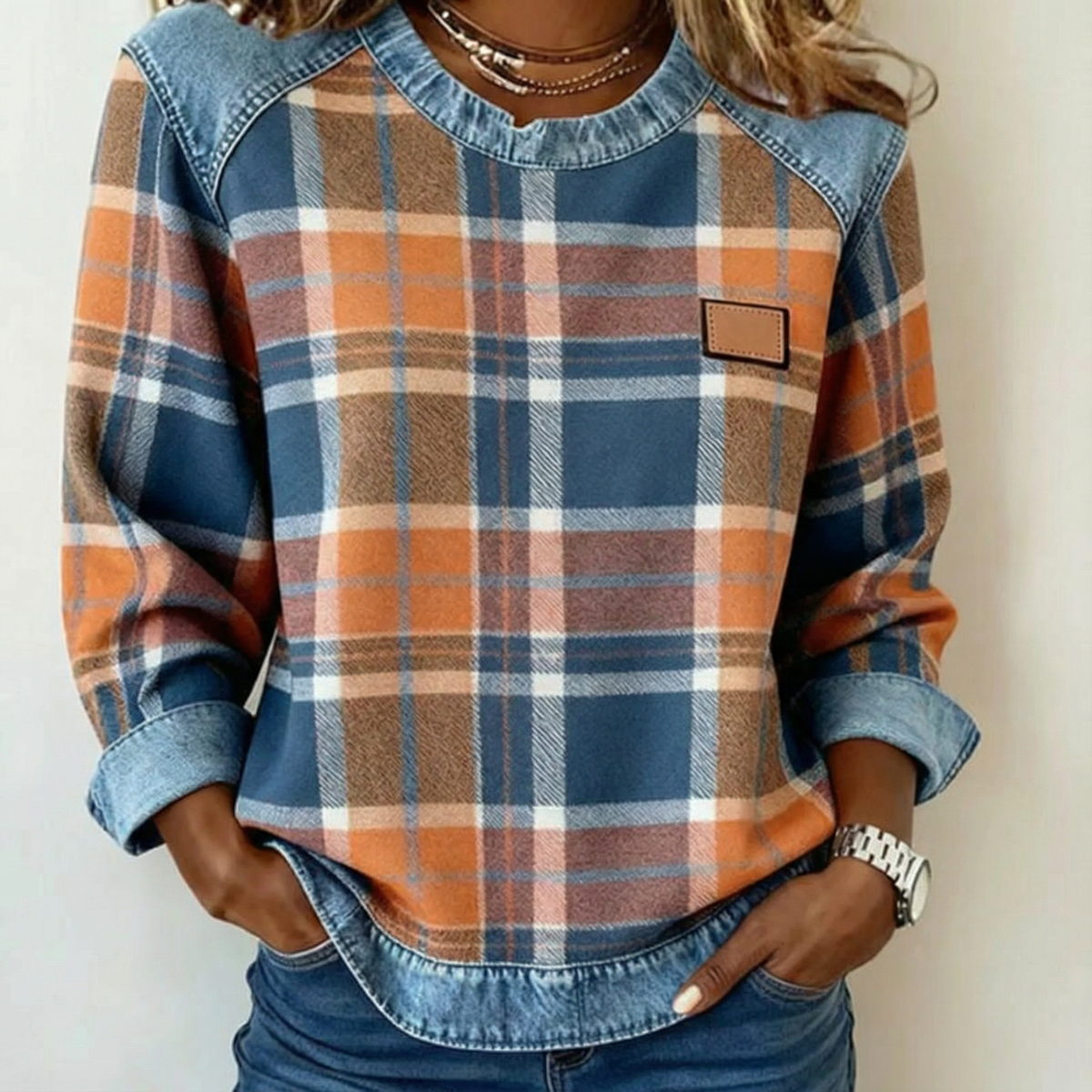 Selena™ | Cozy Plaid Sweatshirt