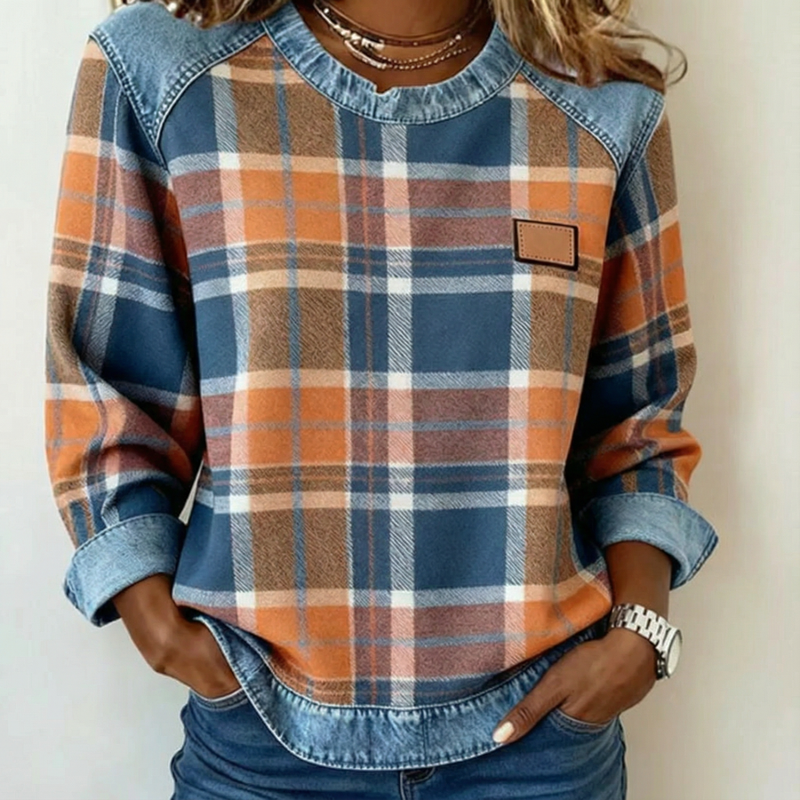 Selena™ | Cozy Plaid Sweatshirt