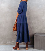 Elle | Luxurious shirt dress with ruffles