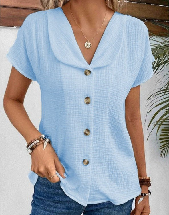 Elle | Blouse in cotton and linen