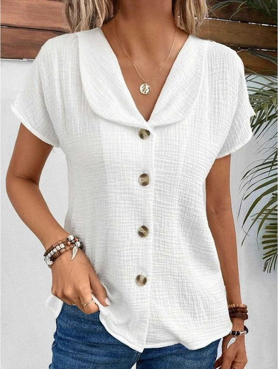 Elle | Blouse in cotton and linen