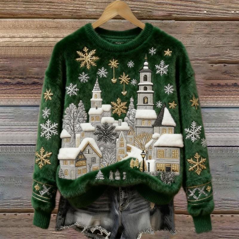 COZY™ | Winter Village Fluffy Christmas Sweater
