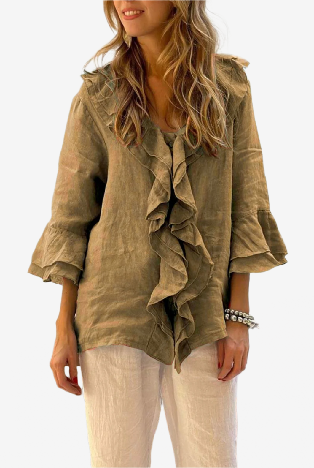 Elle | Luxury ruffled blouse