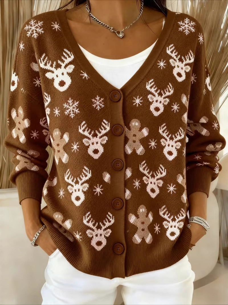 RedNose™ | Reindeer Fair Isle Cardigan