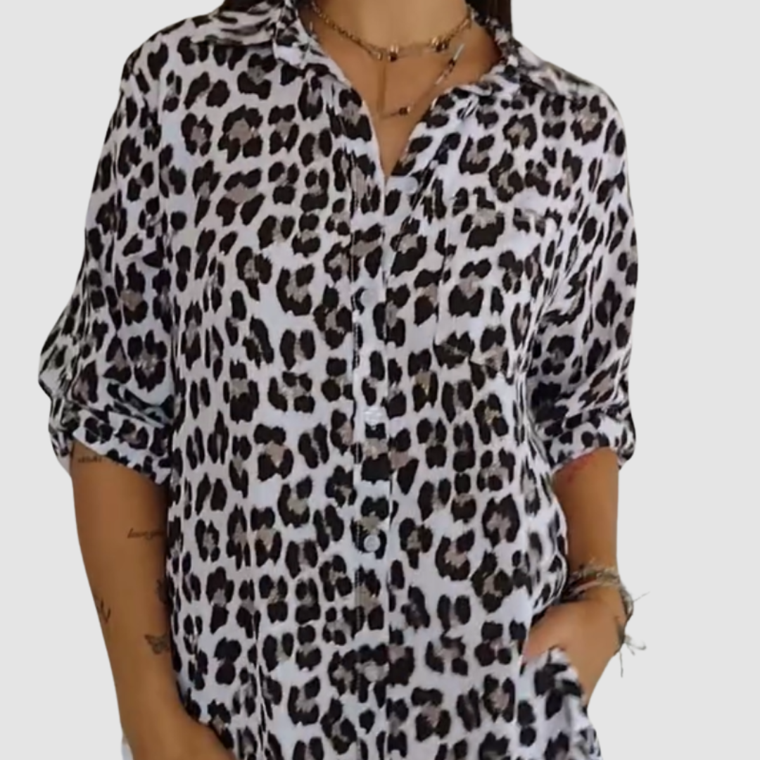 Casey™ Stylish Leopard Print Blouse