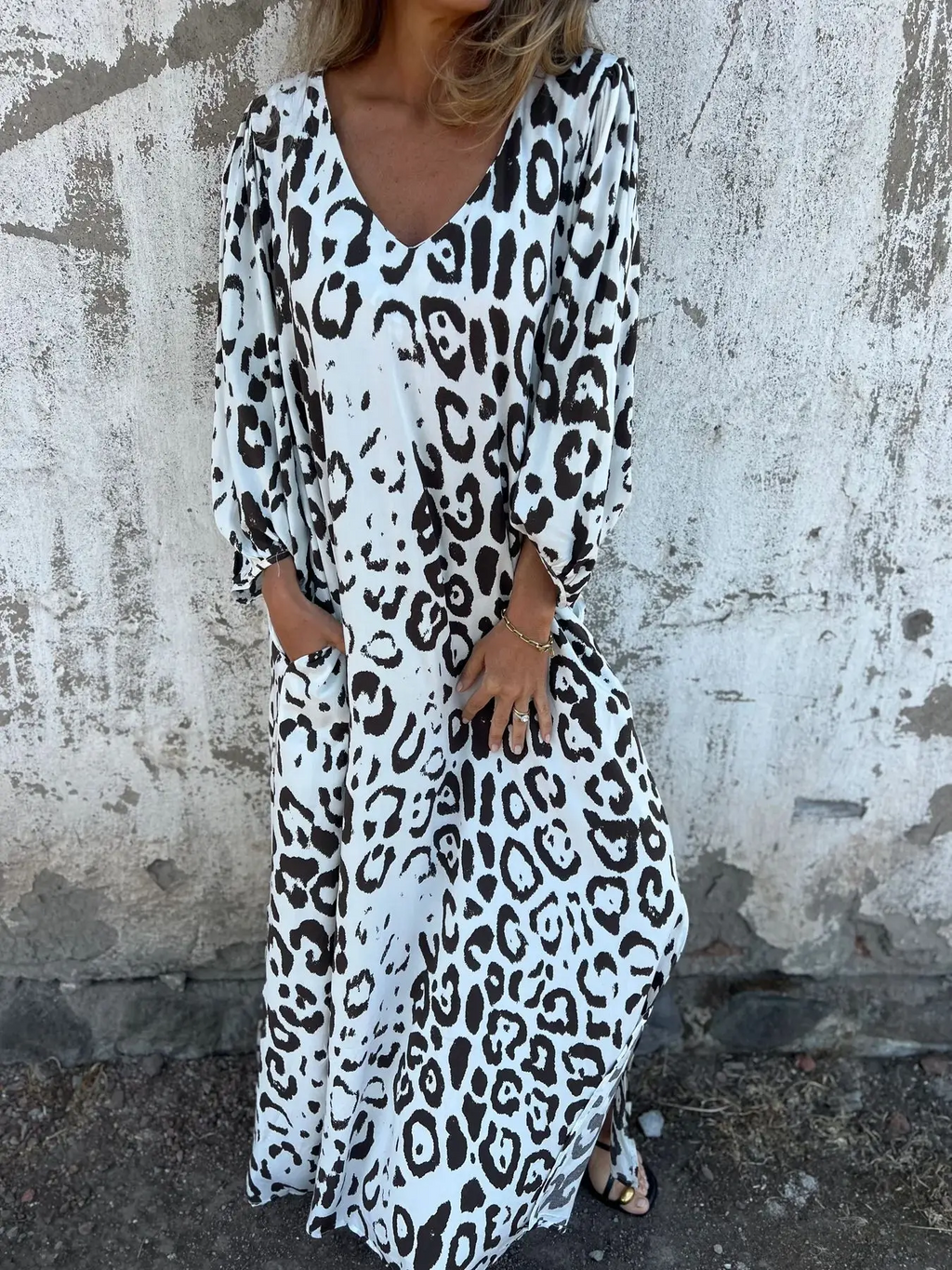 Elle | Summer dress with leopard print