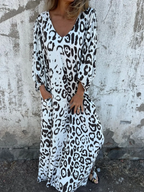 Elle | Summer dress with leopard print
