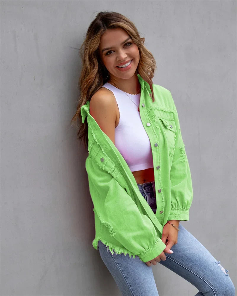 EMELIA™  | Denim Jacket in Beautiful Colors