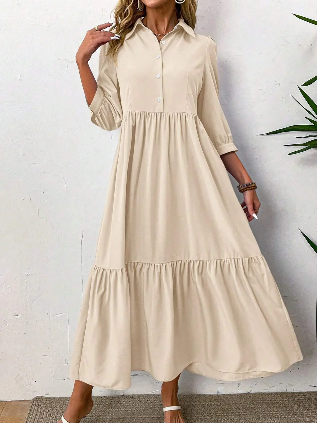 Elle | Flowing shirt dress