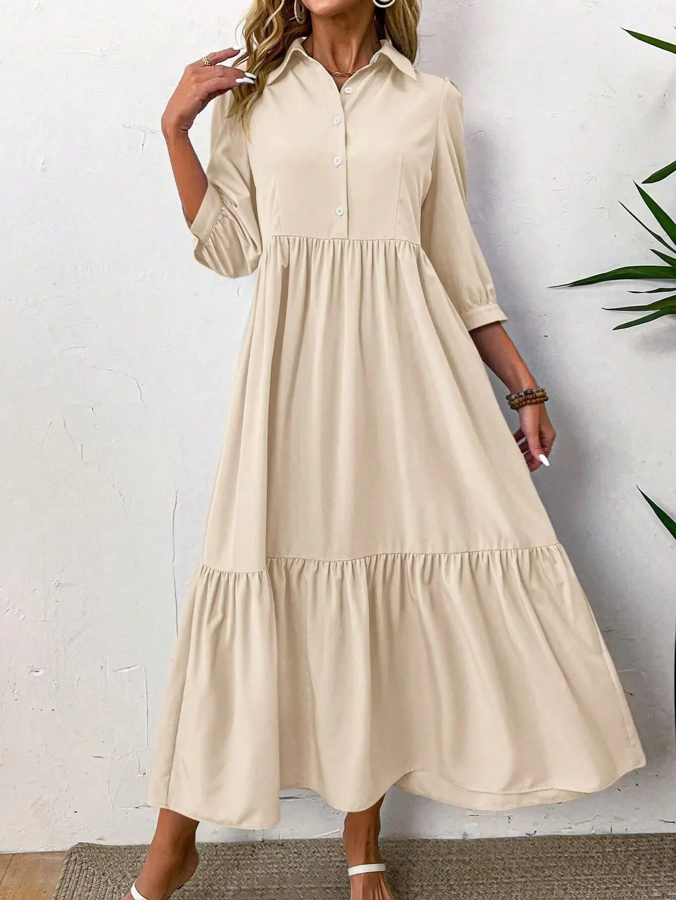 Elle | Flowing shirt dress