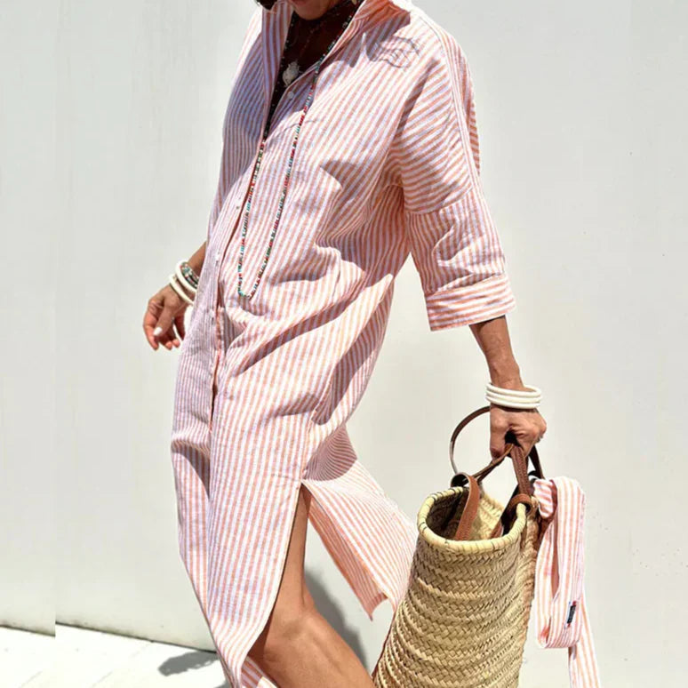 Elle | Classic striped shirt dress