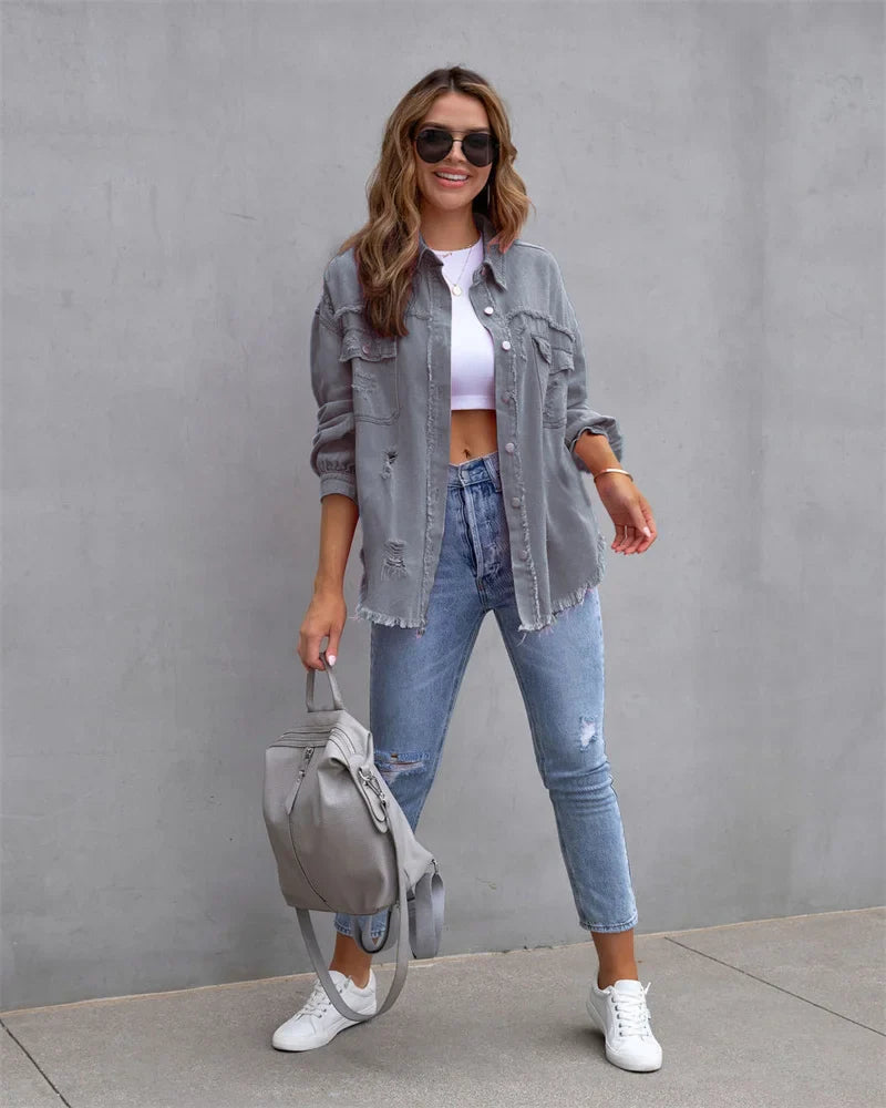 EMELIA™  | Denim Jacket in Beautiful Colors