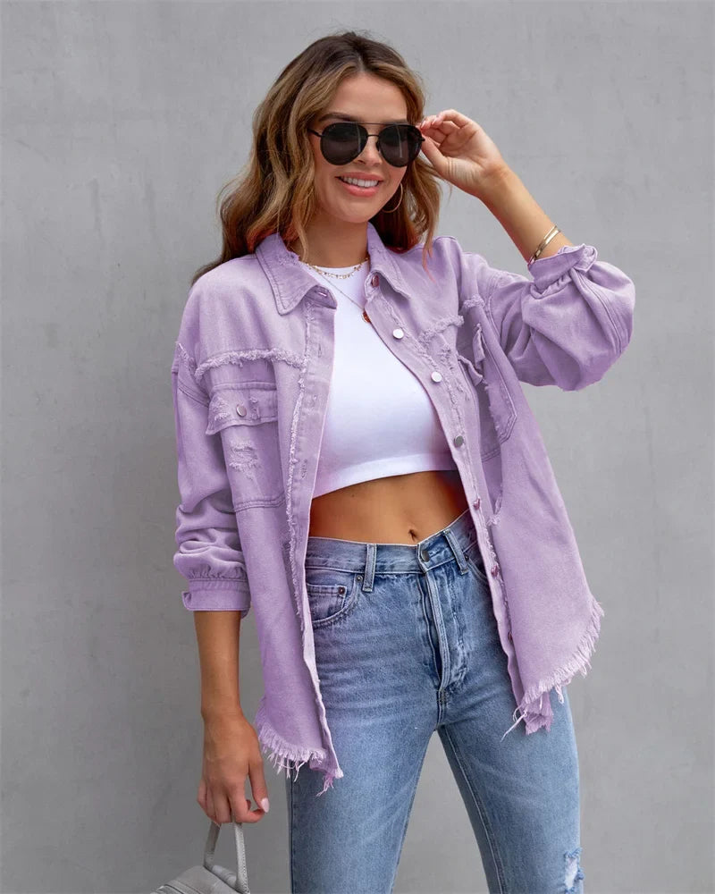 EMELIA™  | Denim Jacket in Beautiful Colors