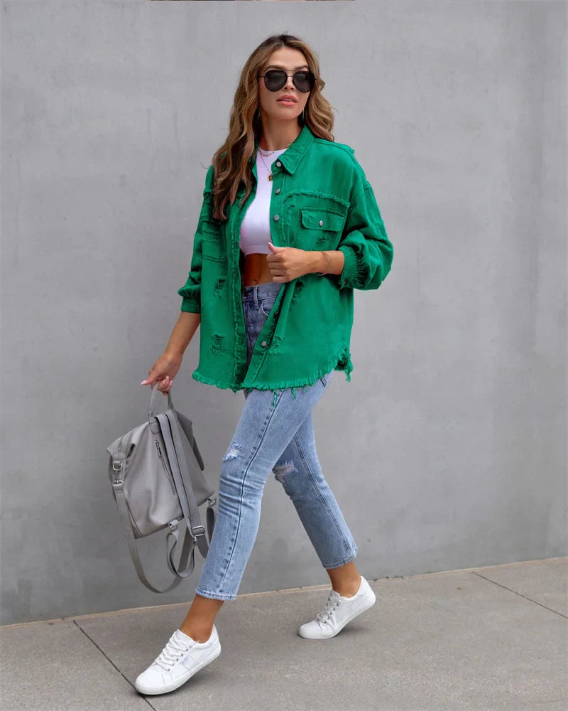 EMELIA™  | Denim Jacket in Beautiful Colors