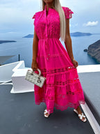 Elle | Elegant detailed lace dress