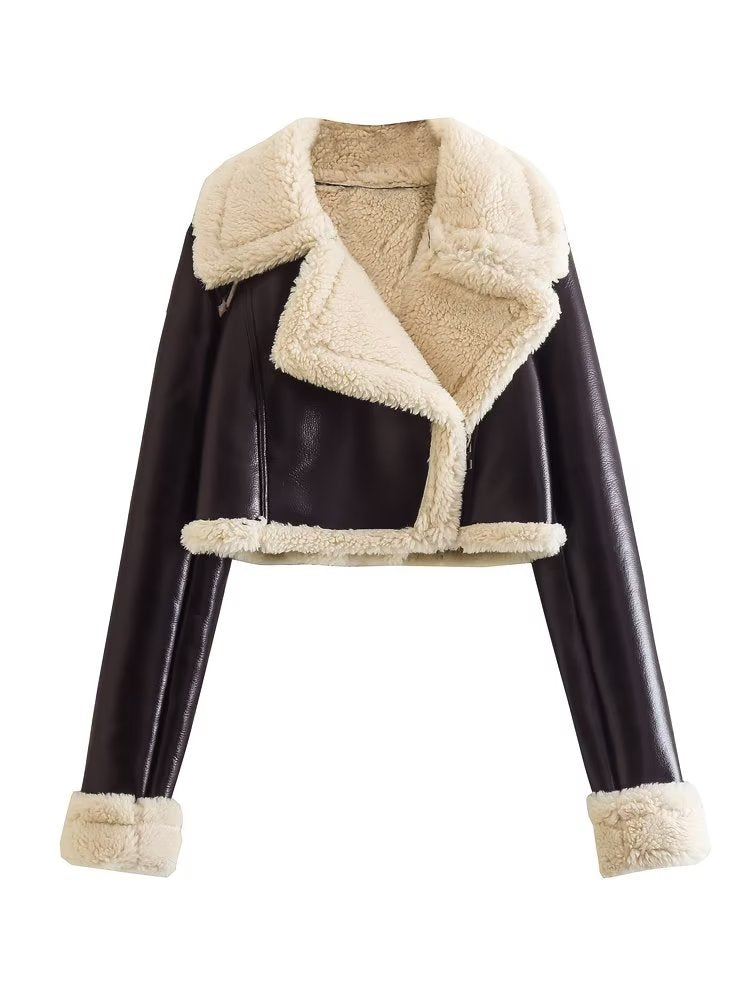 LIV™ | Cropped Shearling coat