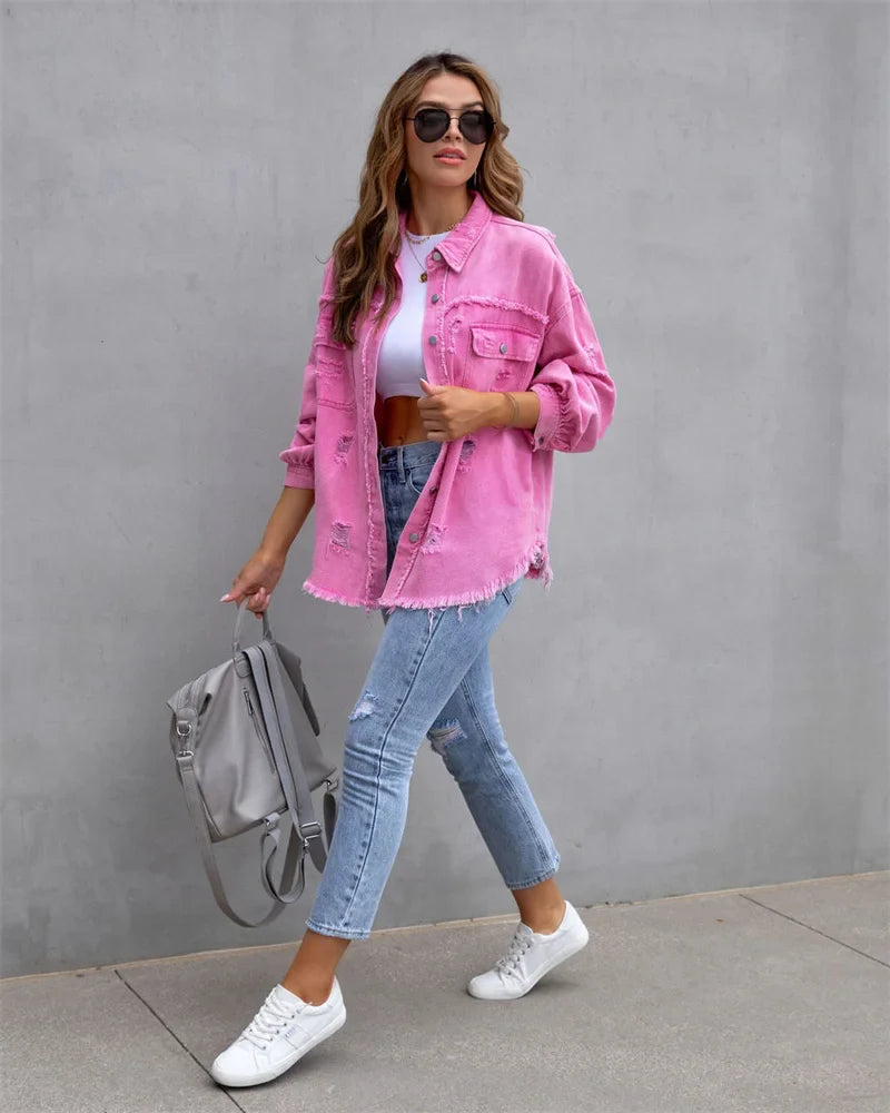 EMELIA™  | Denim Jacket in Beautiful Colors