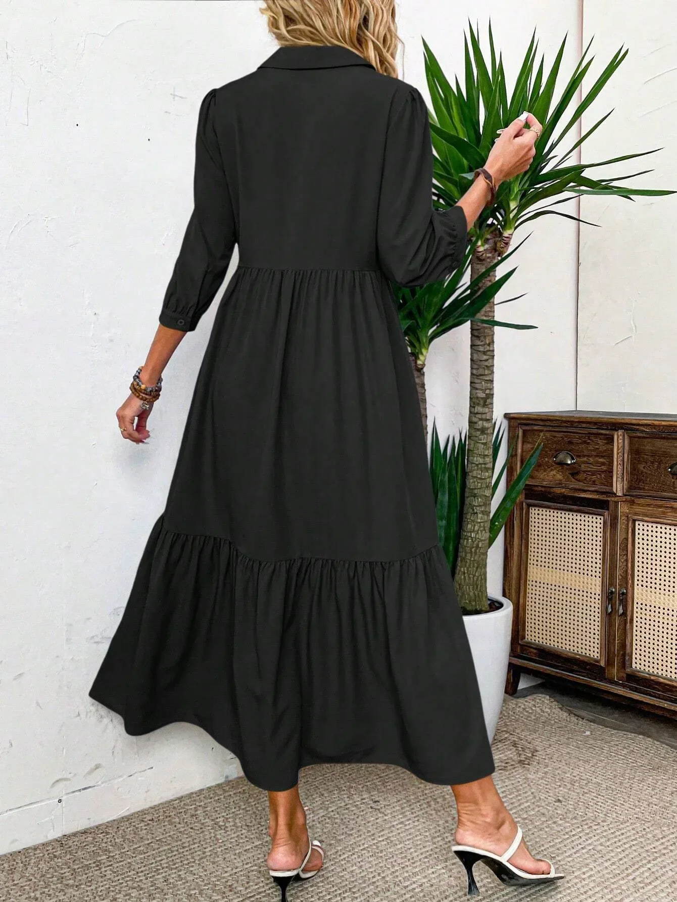 Elle | Flowing shirt dress