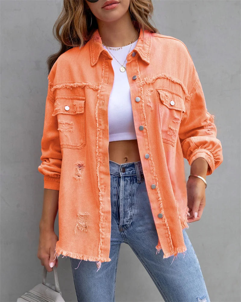 EMELIA™  | Denim Jacket in Beautiful Colors
