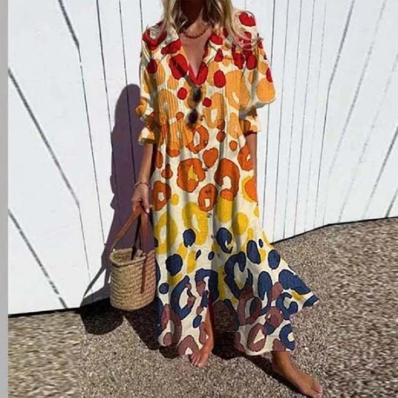 Elle | Puff sleeve maxi dress