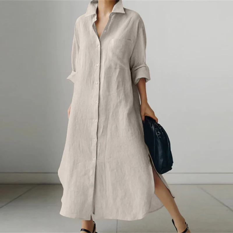 Elle | Oversized casual shirt dress