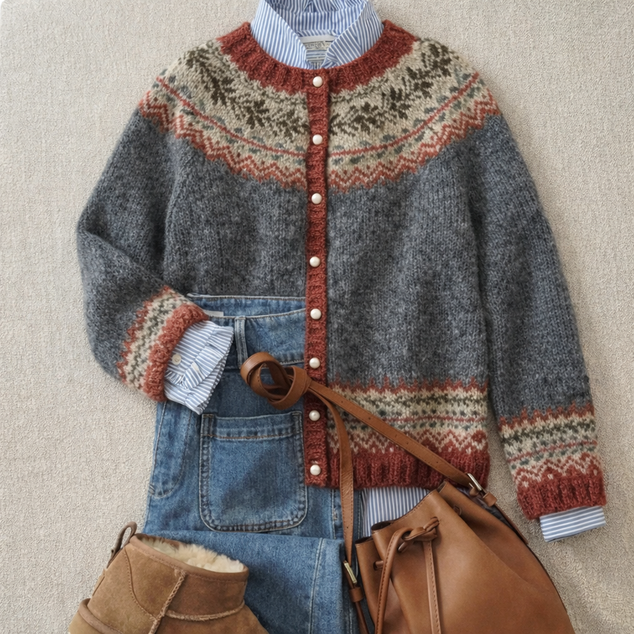 Landy™ | Nordic Knit Cardigan